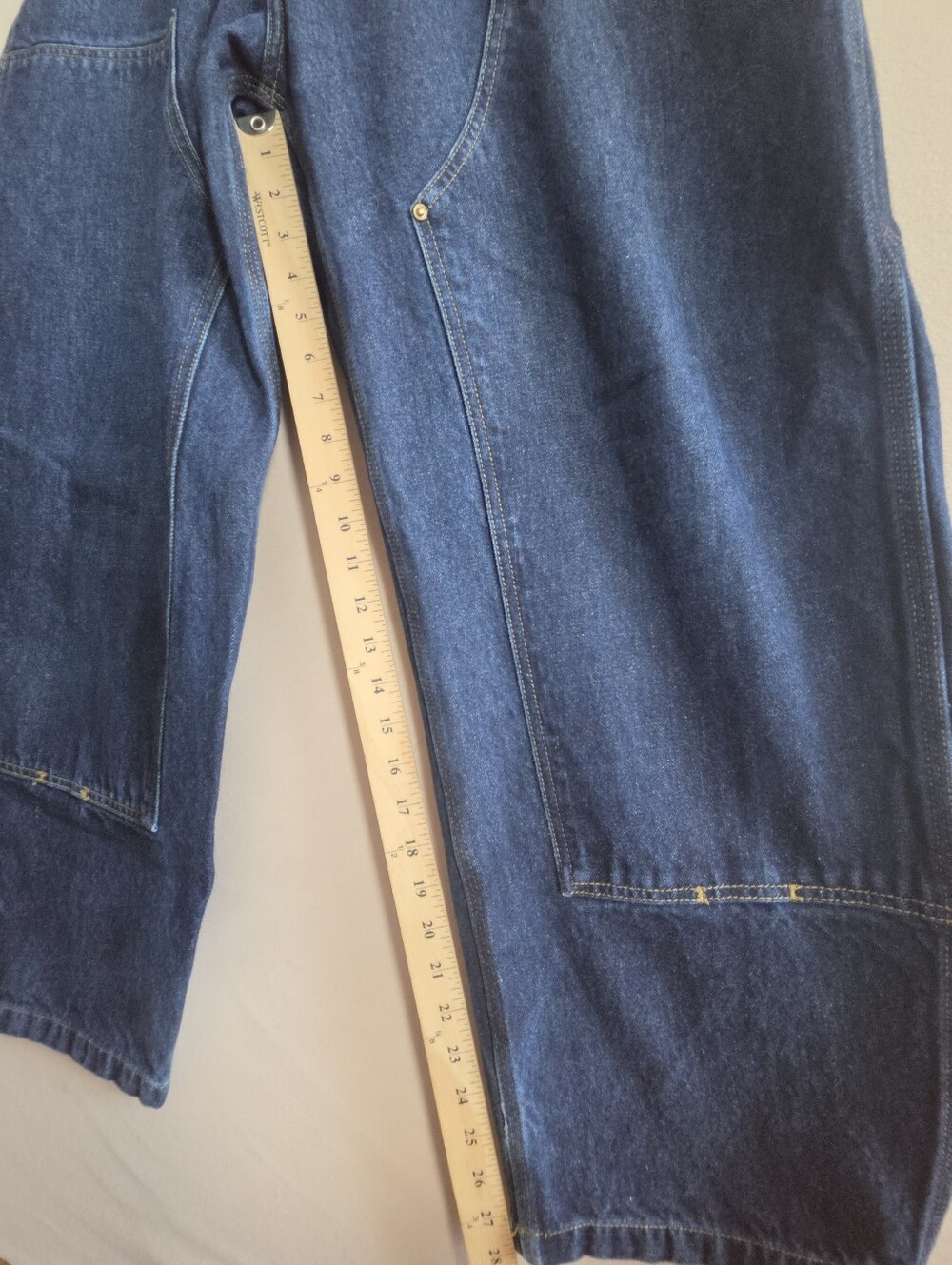 Carhartt WIP Nash Double Knee Pants Blur Denim Jeans Size 38 Waist - Picture 7 of 9